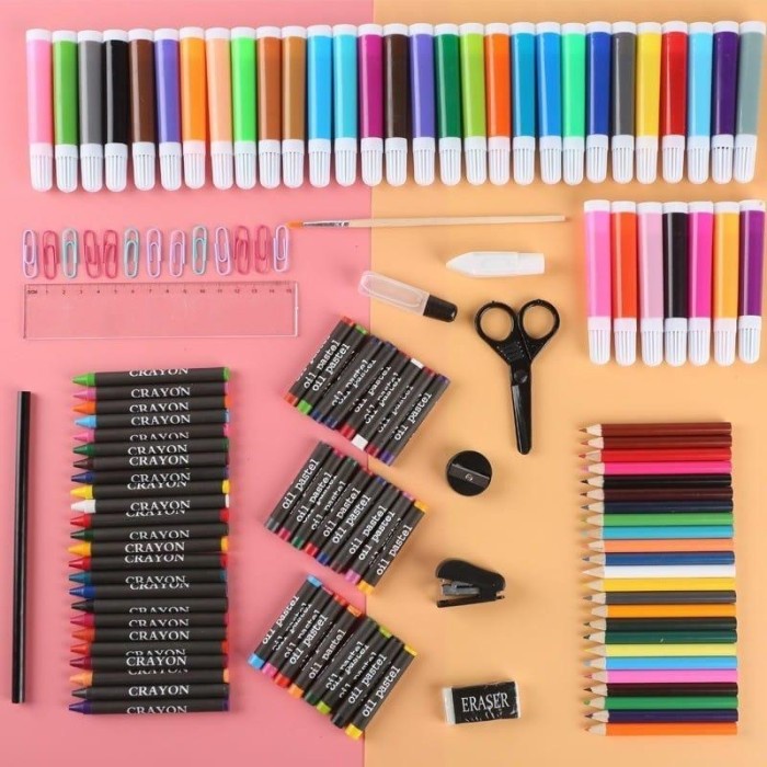 Pensil Warna Art Set Full Crayon 150 Pcs Anak Alat Seni Lukis Gambar