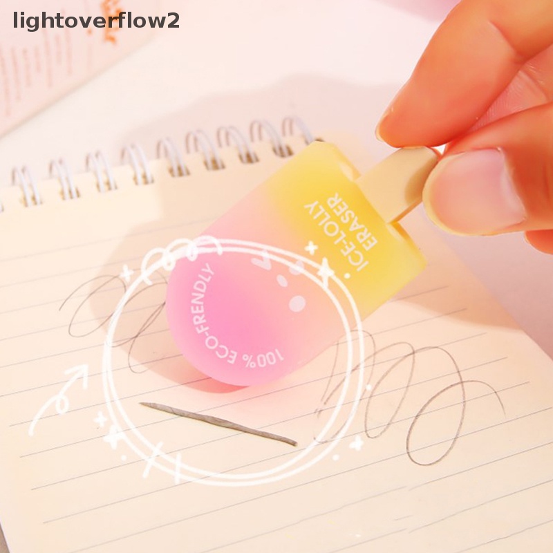 [lightoverflow2] Kartun Es Krim Novelty Eraser Karet Hadiah Siswa Sekolah Alat Tulis Kawaii Perlengkapan Sekolah Stationary [ID]