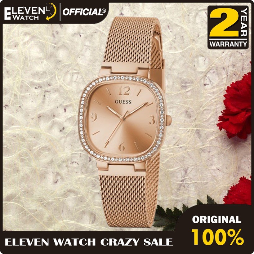 [Promo] Jam Tangan Wanita Guess GW0354L3 Tapestry Rose Gold Sunray Dial Rose Gold Stainless Steel & 