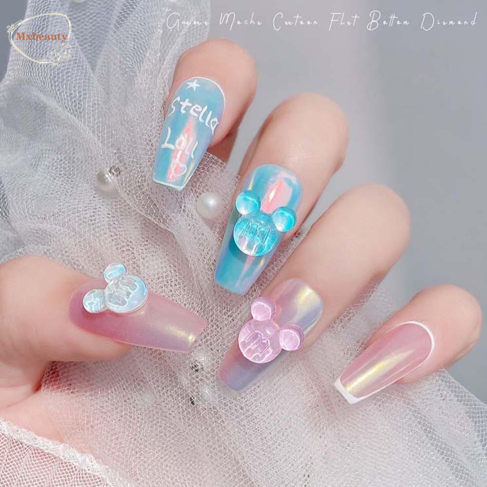 Mxbeauty Kartun Hiasan Kuku Lucu Fashion Mickey Manicure Aksesoris Beruang Lumba Perhiasan Kuku