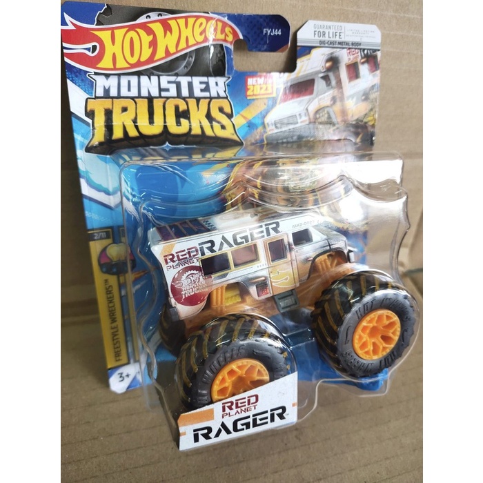 Hotwheels Monster Trucks Red Planet Rager Freestyle Wreckers