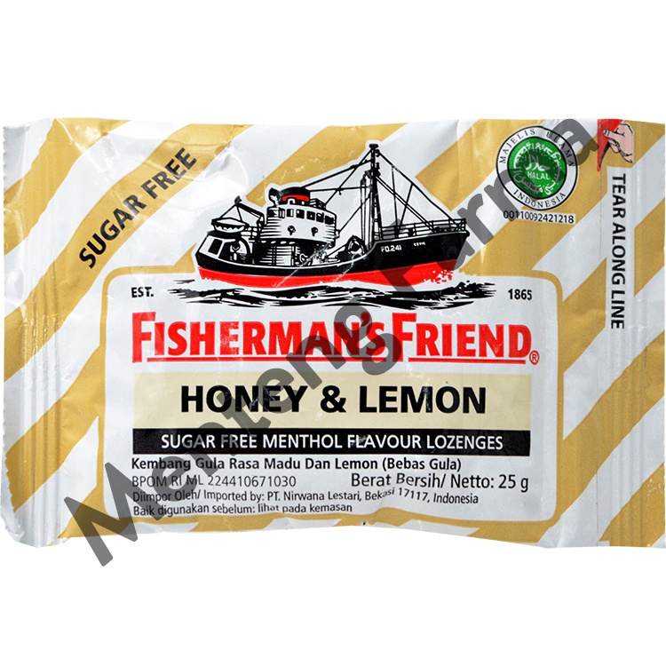 Fisherman's Friend Honey &amp; Lemon Sugar Free - Permen Pelega Tenggorokan