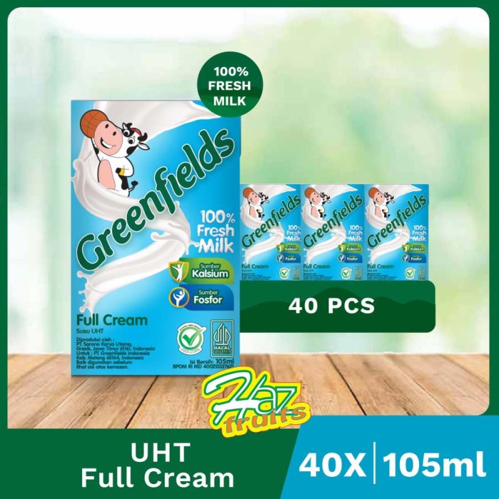 

Susu UHT Greenfields Full Cream 105ml x 40 (1 Karton)
