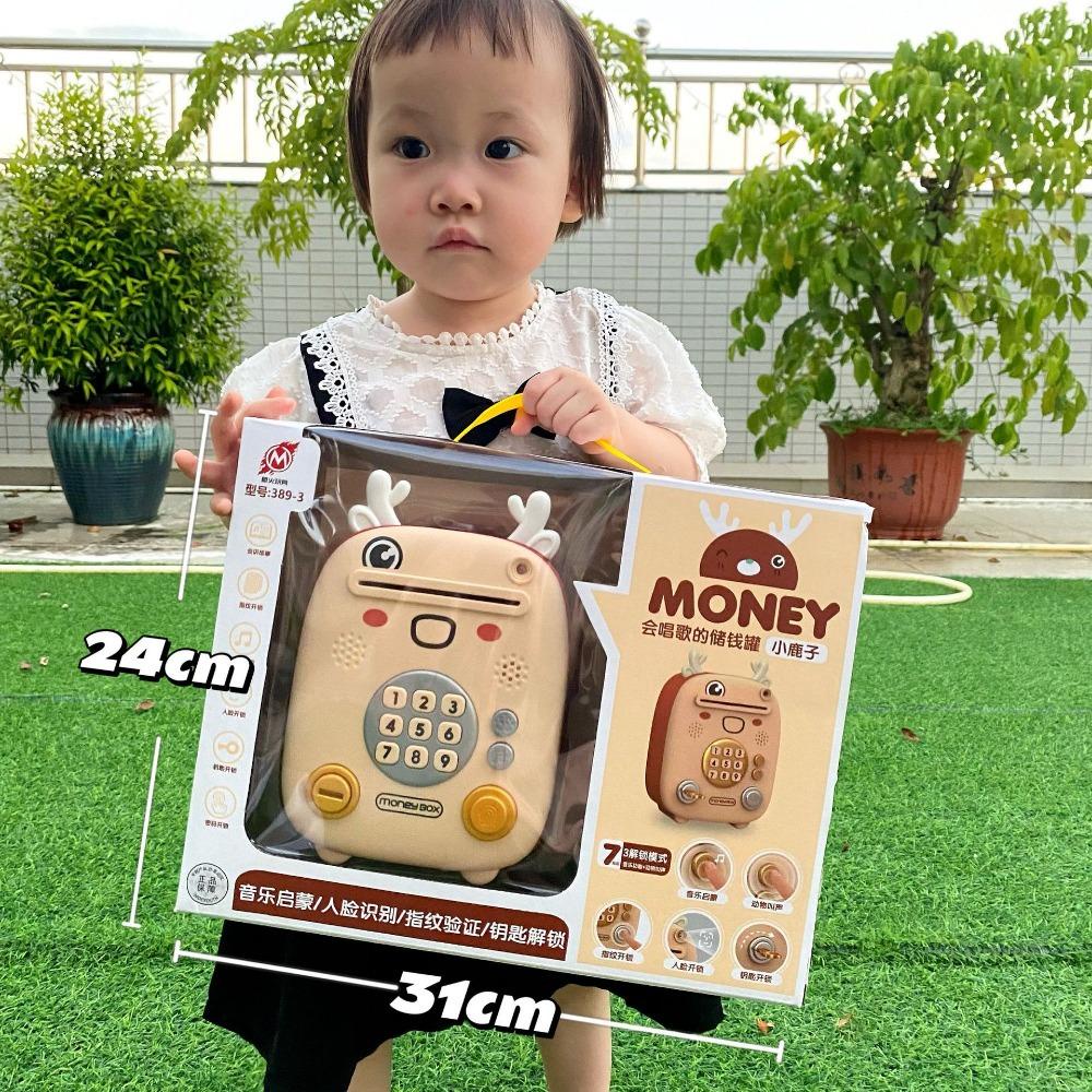 Lanfy Celengan Musik Kartun Novelty Craft Mainan Meja Craft Ornamen Rumah Password Cash Dispenser