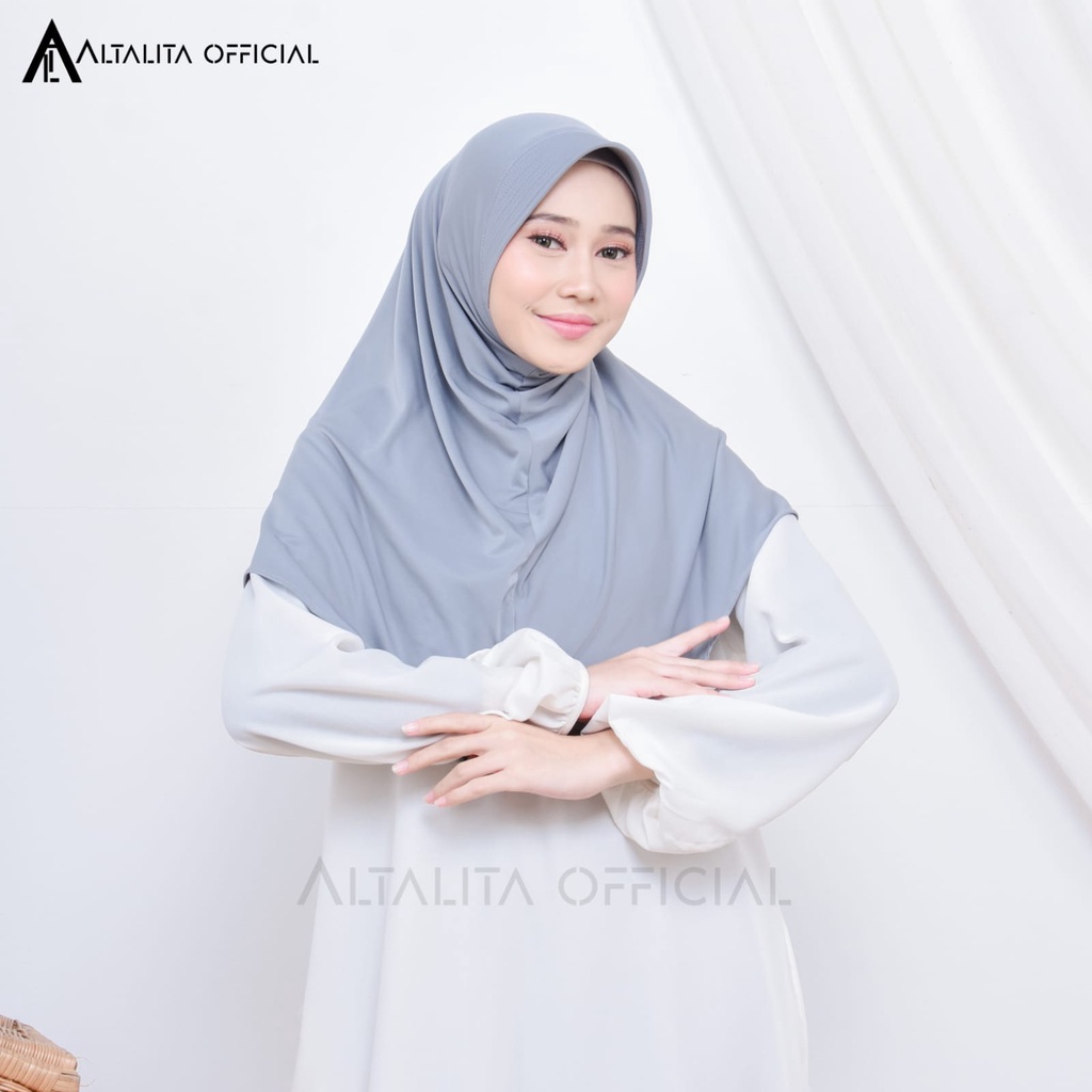 Altalita - Jilbab Sport Hamidah Jersey Menutupi Dada Bahan Adem Lembut Tebal Berkualitas