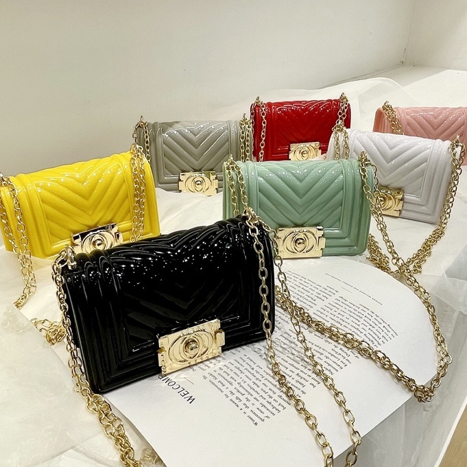 Cod Tas selempang jelly mini/jelly bag gaya korea/tas jelly mutiara/tas premium/tas Import/tas wanit