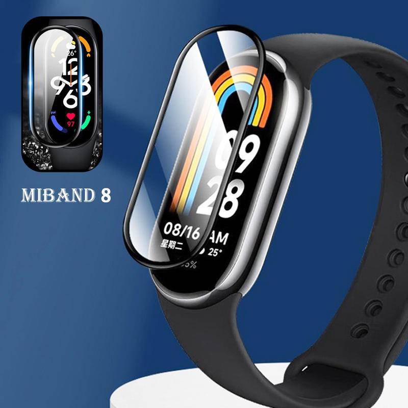 3d Anti blue light Pelindung Layar Untuk Xiaomi Smart Band8 SmartWatch Soft HD Full Nano-coated Lembut Tempered Glass Mi Band8 film Accessorie