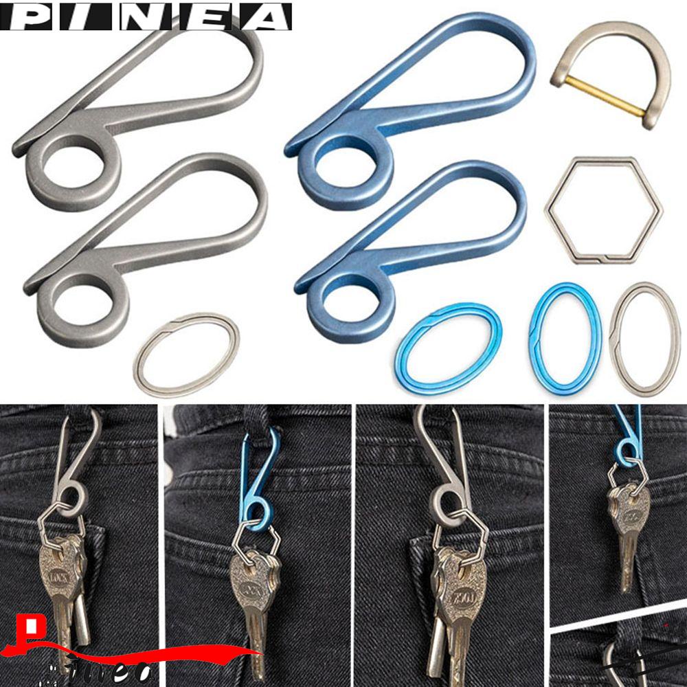 Nanas 1/2pcs Gantungan Kunci Kualitas Tinggi Super Ringan Titanium Alloy Man Car Keychain