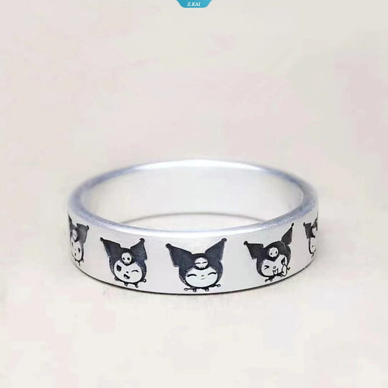 Kawaii Sanrio Lima-seven Expressions My Melody Ring Anime Kuromi HelloKitty Adjustable Ring Kartun Lucu Aksesori Perhiasan Pasangan Hadiah Gadis Ki