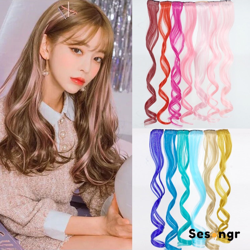 50cm Wig / Rambut Palsu Model Wanita Korea Manis Gelombang Panjang Aksesoris Mode - SG