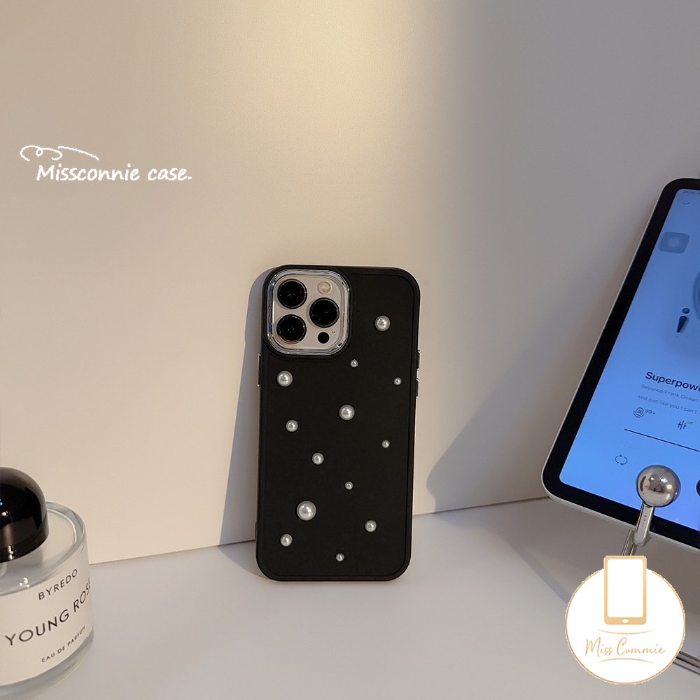 IPHONE 3d Mutiara Romantis Langit Berbintang Electroplate Case Kompatibel Untuk Iphone11 Pro MAX 7plus 8plus 14 7 8 Plus XR 14 12 13 Pro MAX X XS MAX Plating Shockproof Simple Soft TPU Back Case