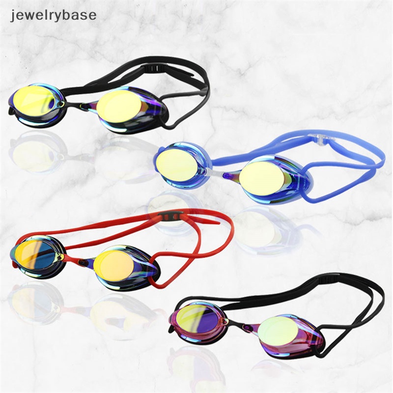 [jewelrybase] Kacamata Renang Profesional Plag Anti Kabut Waterproof Silica Gel Goggles Boutique