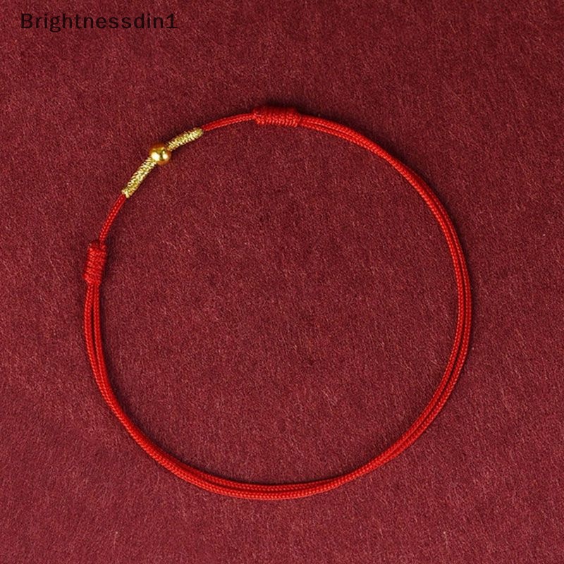 [Brightnessdin1] Fashion Handmade Gelang Tali Merah Beruntung Bangle Wanita Pria Pecinta Sahabat Beruntung Gelang Kaki Ukuran Menyesuaikan Butik