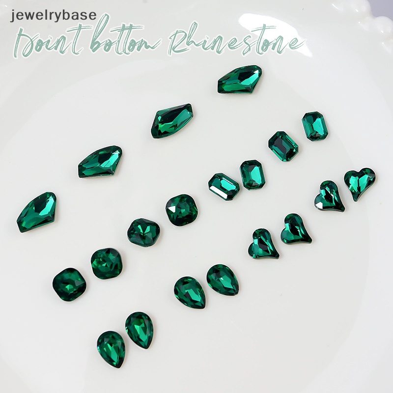 [jewelrybase] 20pcs 3D Nail Art Rhinestones Kristal Batu Warna-Warni Tips Dekorasi DIY Butik