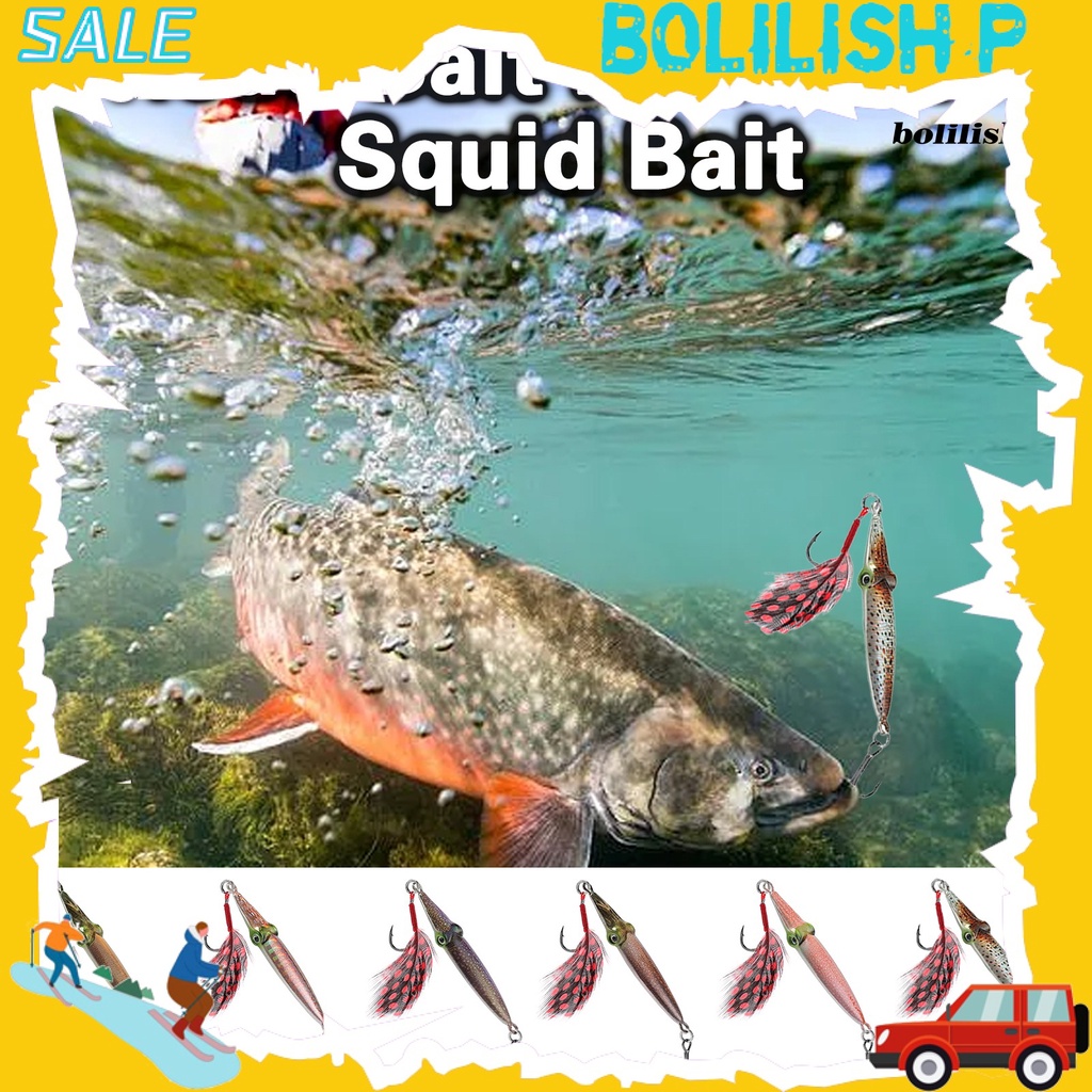 Bo-21g/6.6cm Umpan Bionik Kait Tajam 3D Simulasi Fisheye Menggoda Angling Umpan Jalan Plat Besi Umpan Cumi Memancing Luar Ruangan