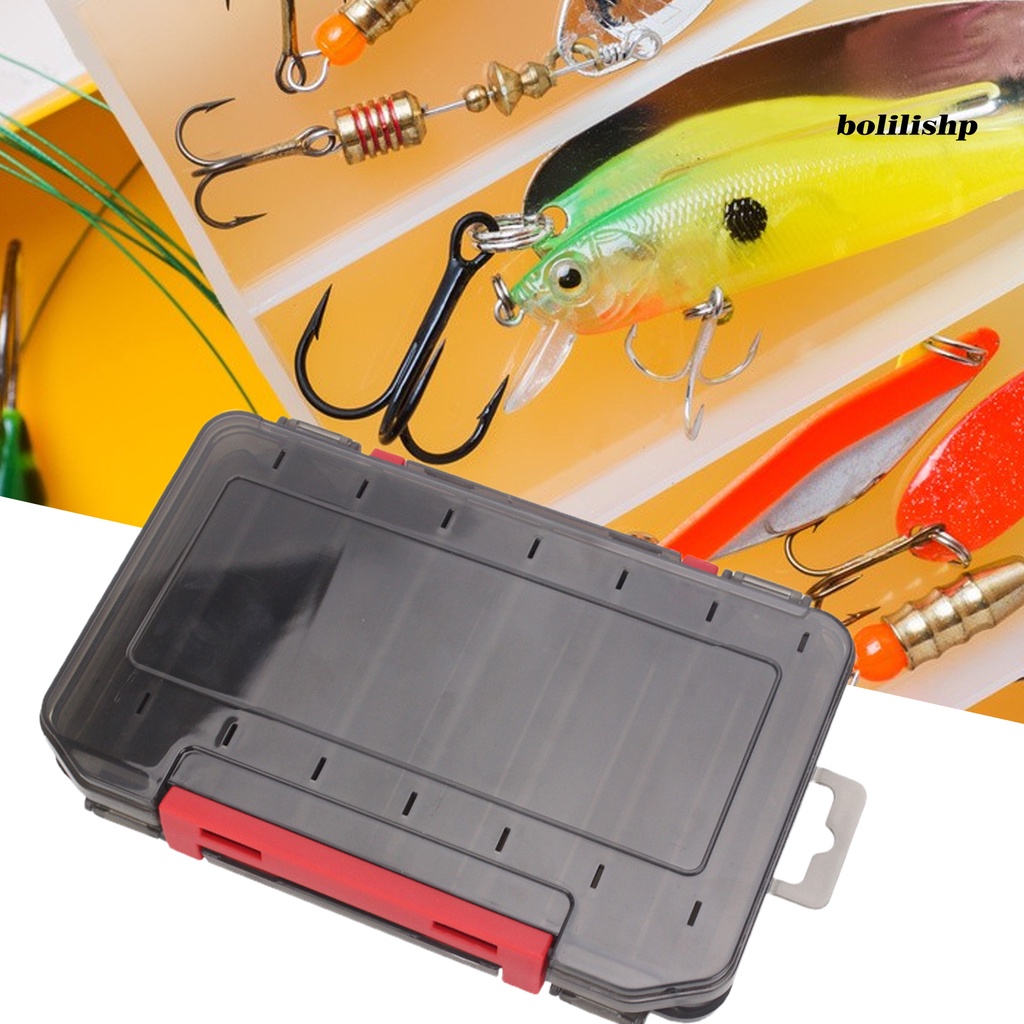 Bo-fishing Tackle Box Portable Tahan Aus Desain Lubang Gantung Universal Multifungsi Penyimpanan Alat Dua Sisi Umpan Umpan Kait Organizer Perlengkapan Memancing