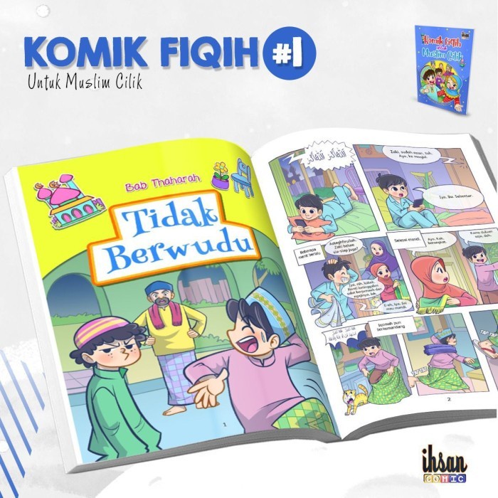 Buku Komik Fiqih Untuk Muslim Cilik - Ihsan Media | Komik Islami Anak