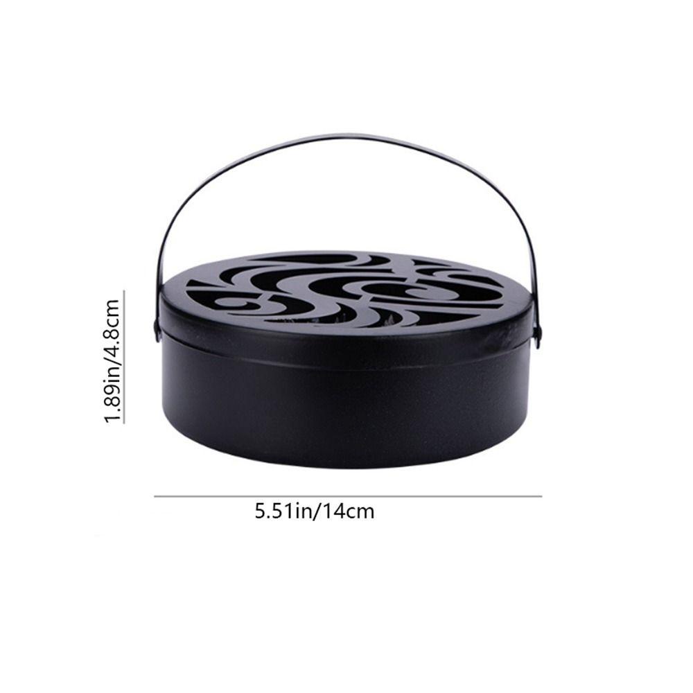 [Elegan] Tempat Koil Nyamuk Tahan Lama Bulat Klasik Tahan Panas Dengan Pegangan Retro Mosquito Coil Case