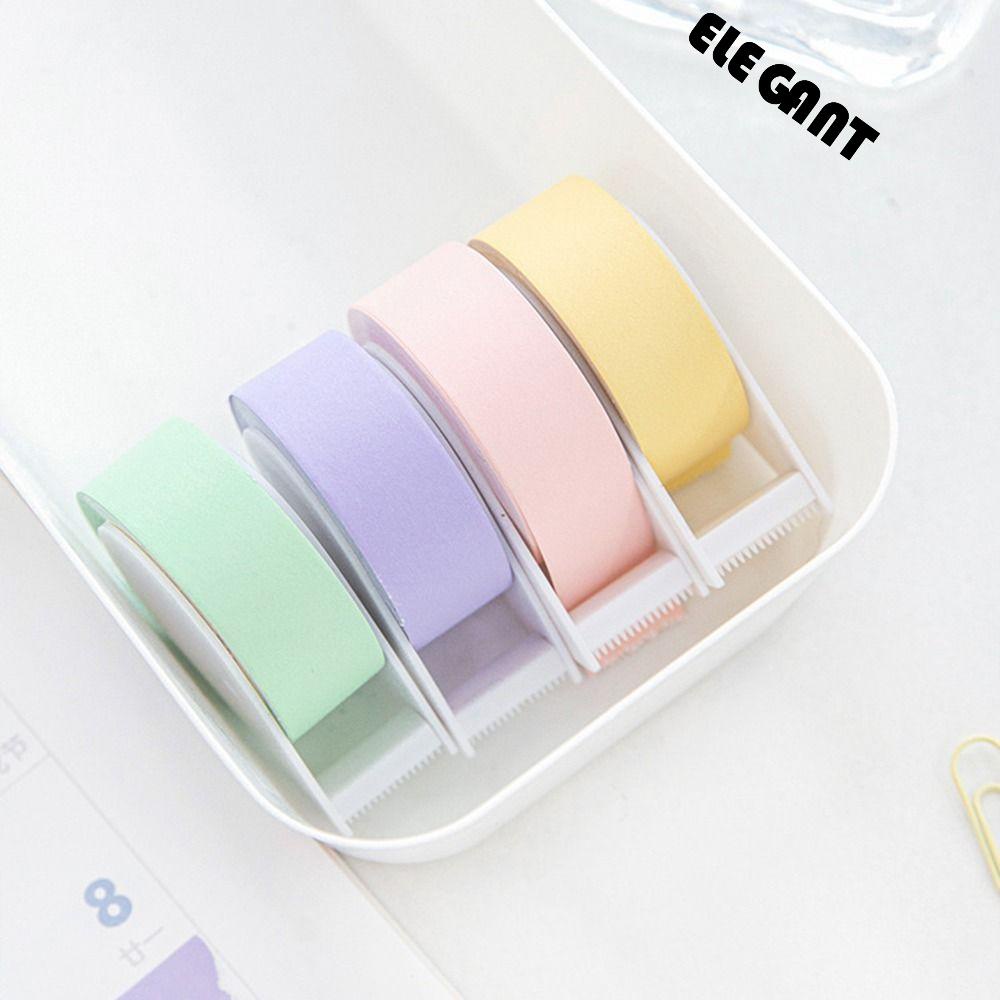 [Elegan] Tape Adhensive Dengan Pemotong Siswa Belajar Tearable Notes Stiker Sticky Notes Daily Planner Stationery Index Stiker Keypoints Marker