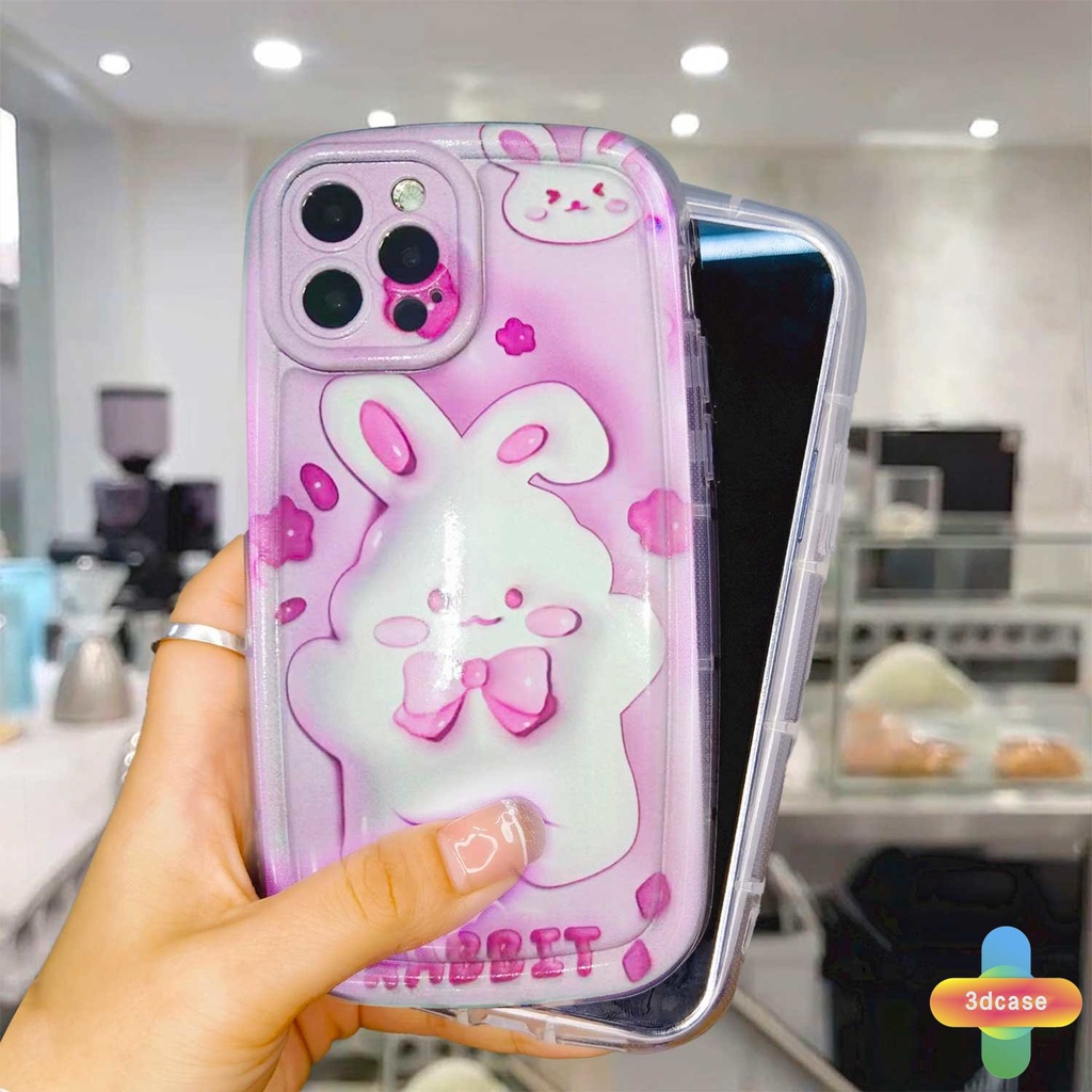 Compatible For Case IPhone XR 11 12 13 14 PRO MAX 6 7 6S 8 14 Plus X XS MAX 11 12 13 Se 2020 6SPlus 7Plus 6Plus 8Plus 14Plus XSMAX Cartoon Rabbit Silicone Soap Case