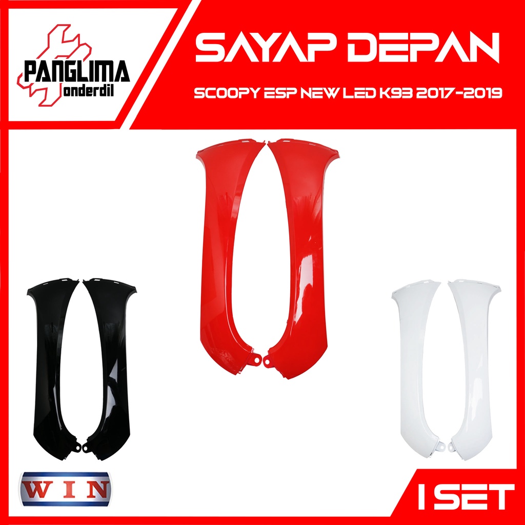 Cover Sayap Depan Scoopy FI eSP 2017 2018 2019 Luar Samping Body Bodi Legshield Tutup Penutup Merk Win