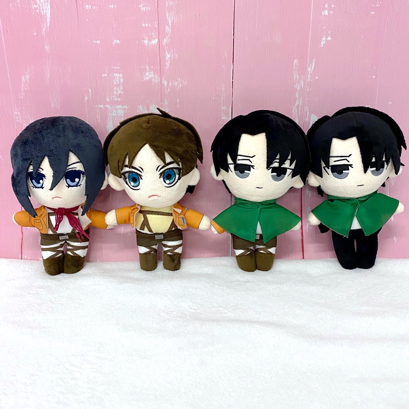 Attack on Titan Lucu Boneka Mewah Anime Figure Mainan Ackerman Boneka Lembut Hadiah Anak Levi Ackerman Boneka Mainan