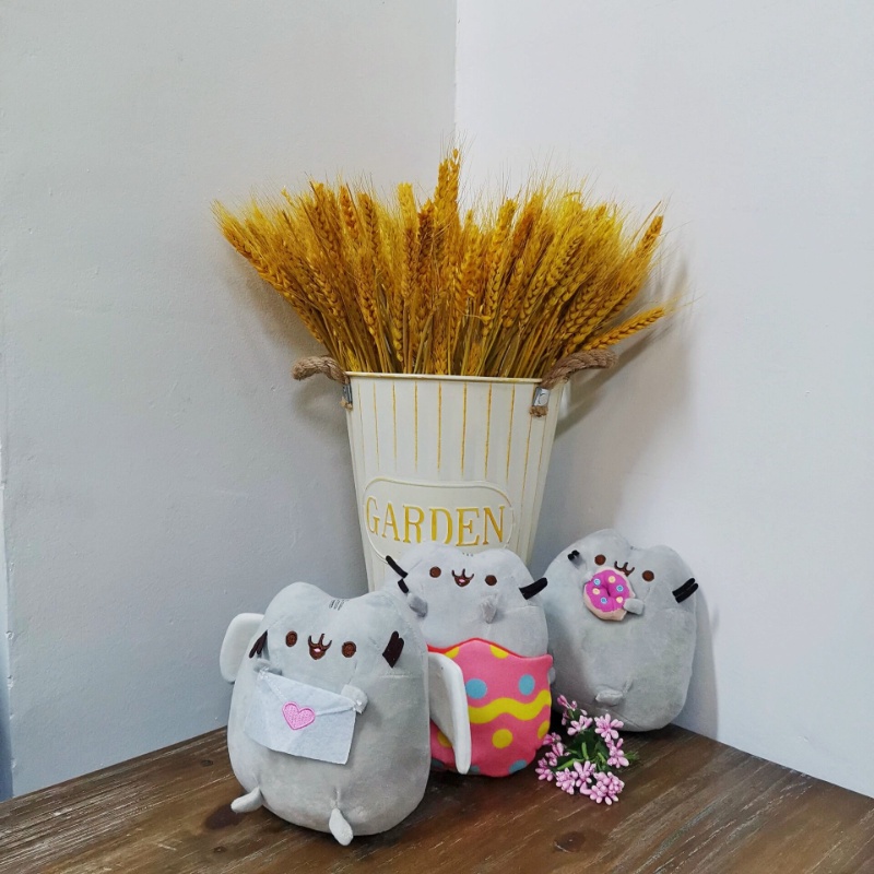 [Ready Stock] Kreatif Baru Kitty Gemuk Donat Lempar Bantal Kartun Cookie Kucing Mainan Es Krim Kucing Mainan Mewah Hadiah Untuk Anak