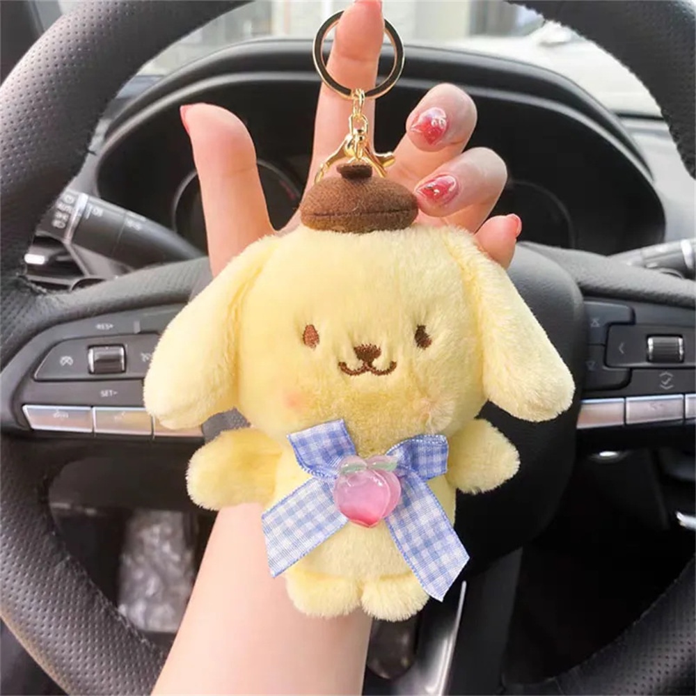 Pendant Sanrio Gantungan Kunci Tas Modis Kartun Kuromi Cinnamoroll My Melody Boneka Mewah Liontin Anak Perempuan Hadiah Anak-anak Dekorasi Rumah Kantor