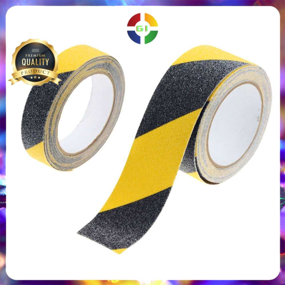 Lakban Tape Safety Grip Anti Slip Strong Traction 5 m x 5 cm - Black/Yellow