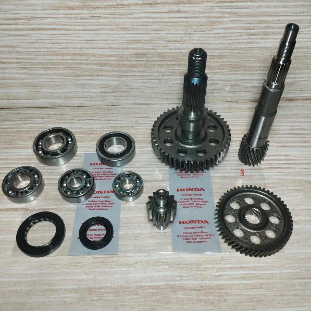 Rasio Komplit Stater Kasar Matic Beat Karbu Gigi Gardan besar & kecil - As roda belakang - As puly -