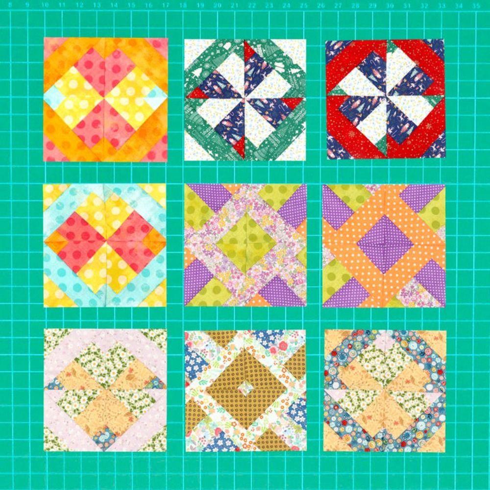 Penggaris Quilt Berlian Diagonal Nanas Baru Tahan Lama Dengan Petunjuk|Alat Quilting Template Quilting