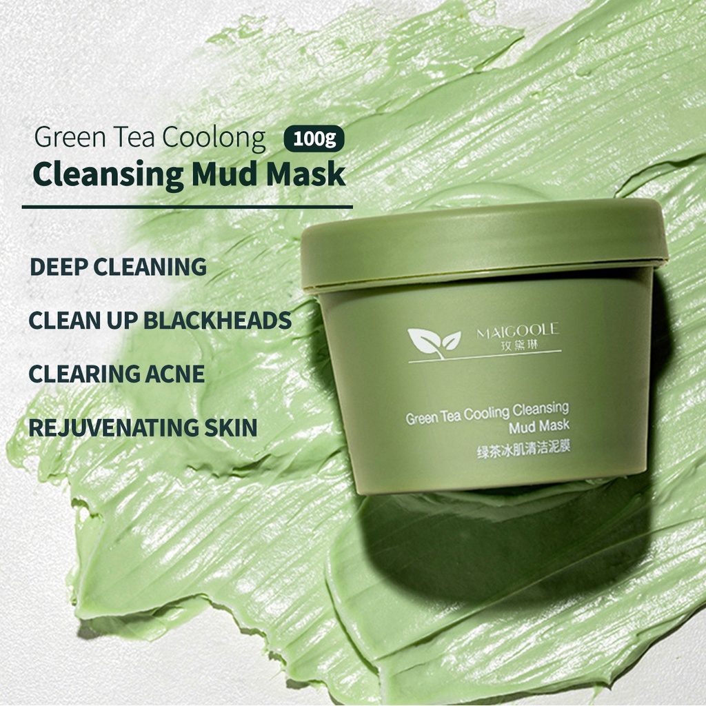 COD MAIGOOLE GREENTEA CLAY MASK / MEIDIAN GREEN TEA CLAY MASK 100GR - MASKER WAJAH GREEN TEA CLAY MASK | PORE CLEAN CLAY MASK