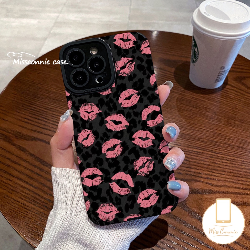 Casing Ponsel Motif Leopard Retro Vintage Untuk IPhone 7Plus 11 14 13 12 Pro Max7 8 Plus X XR XS Max Mewah Tekstur Kulit Shockproof Silikon Lembut Penutup Bibir Penuh