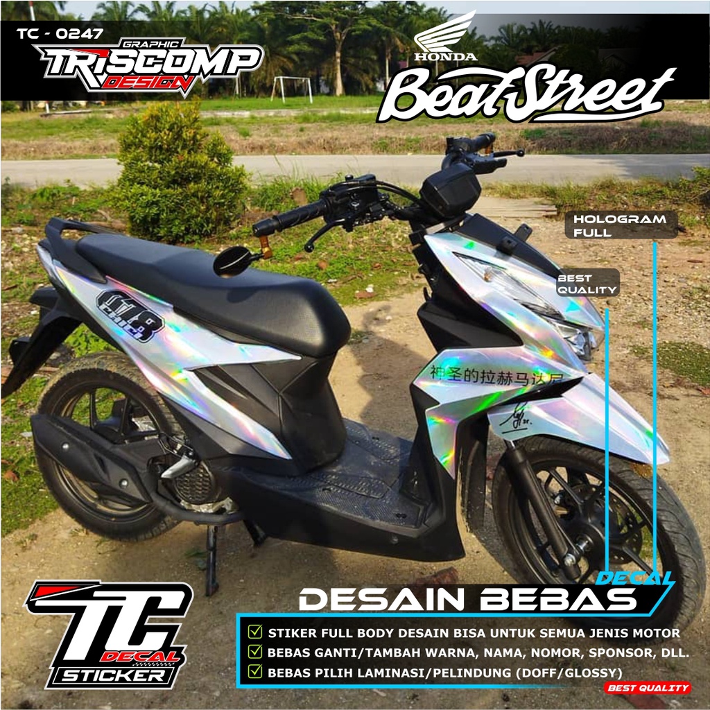 Striping Holgram Fullbody Beat Street Decal Stiker Beat Street / Beat Fi Esp / Fi New 2016 2017 2018