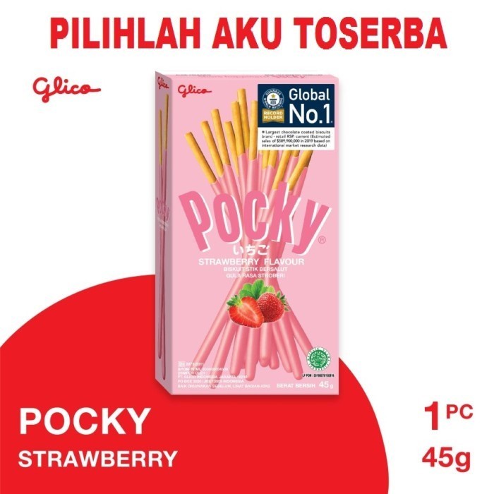 Glico Pocky REGULAR PACK STRAWBERRY / STROBERI - ( HARGA 1 DUS )