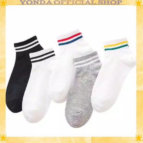 Kaos Kaki Korea Style Casual Sport Motif Garis Bahan Katun (part 1) [BAYAR DI TEMPAT]