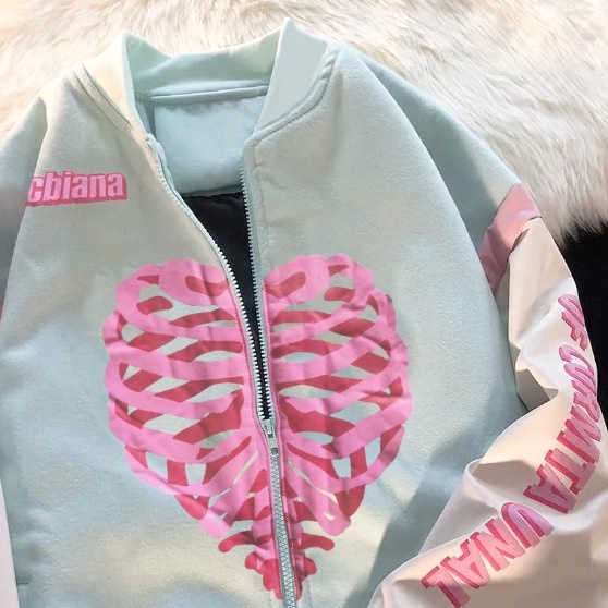 Jaket Baseball Cbiana Wanita | S11 Dream Heart Varsity Korea Style | Baju Wanita | Jacket Wanita | B