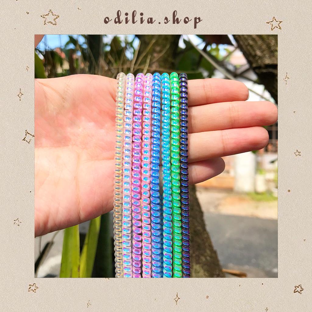 Kabel Pelindung 1 Meter Premium Metalik Aesthetic Glossy Saver Cable Korea Protector Spiral Cord Pel