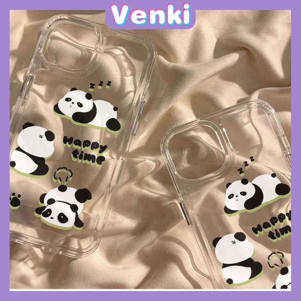 VENKI - For iPhone 11 iPhone Case Clear Big Hole Space Case TPU Soft Shell Shockproof Protection Camera Cute Panda Compatible with iPhone 14 13 Pro max 12 Pro Max 11 xr xs max 7 8