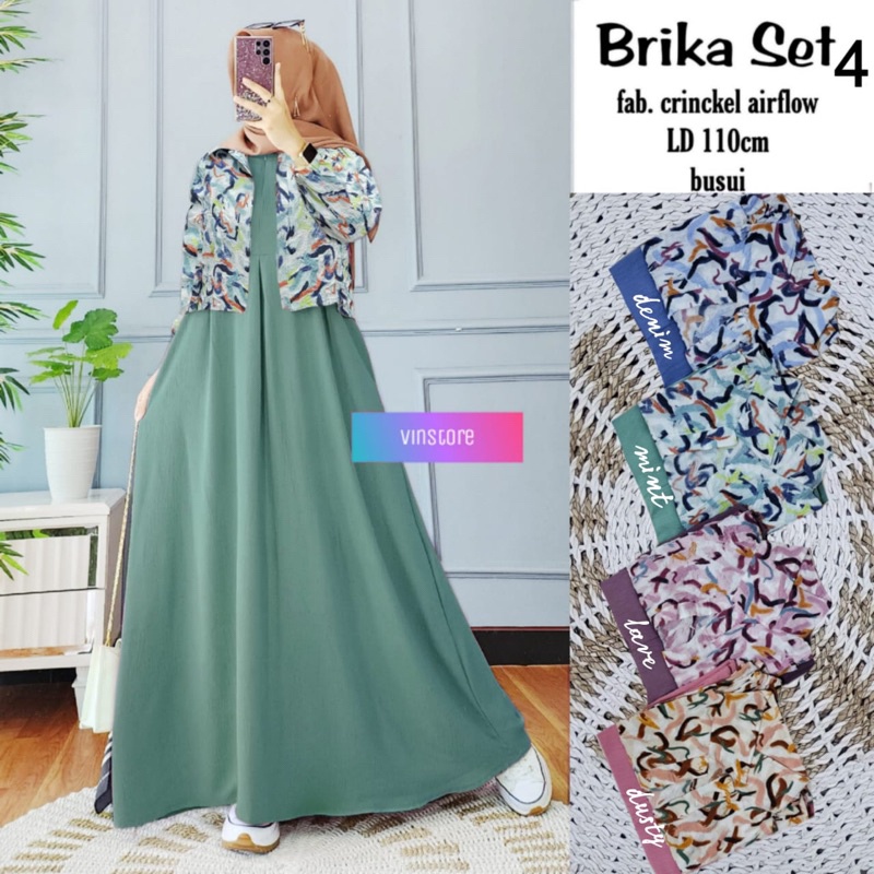 MAULA • BRIKA SET ORI VINSTORE | Setelan inner+outer