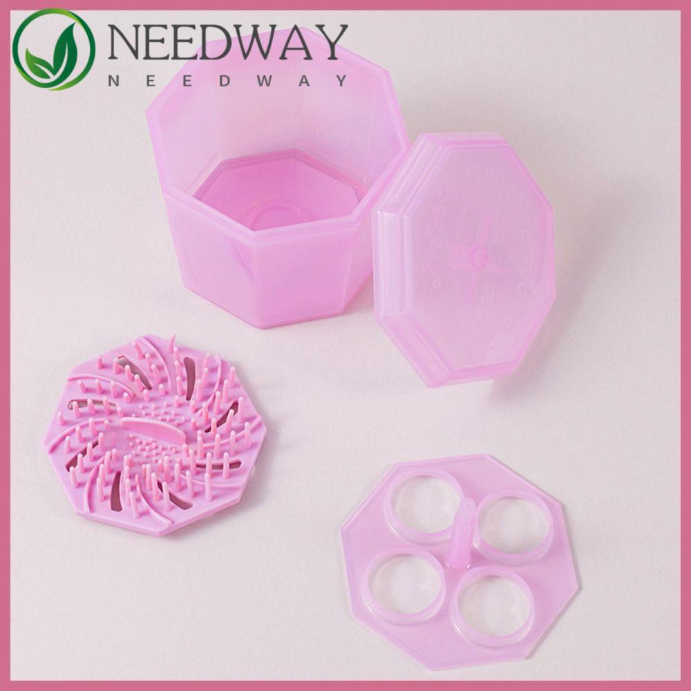 Needway   Makeup Brush Cleaner Lembut Multifungsi Scrubber Box Rak Pengering Untuk Kecantikan Bersih Telur Bedak Puff Makeup Brush Alat Kecantikan Eyeshadow Brushes