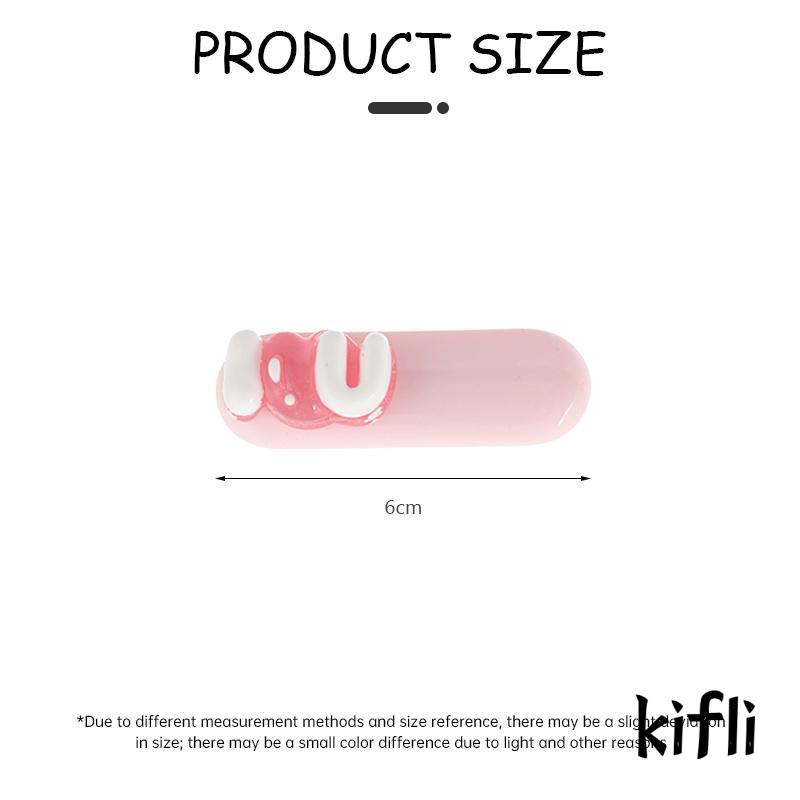 [KD] Kartun Hati Oval Duckbill Klip Lucu Ins Gaya Klip Rambut Gadis Side Bang Hair Clip