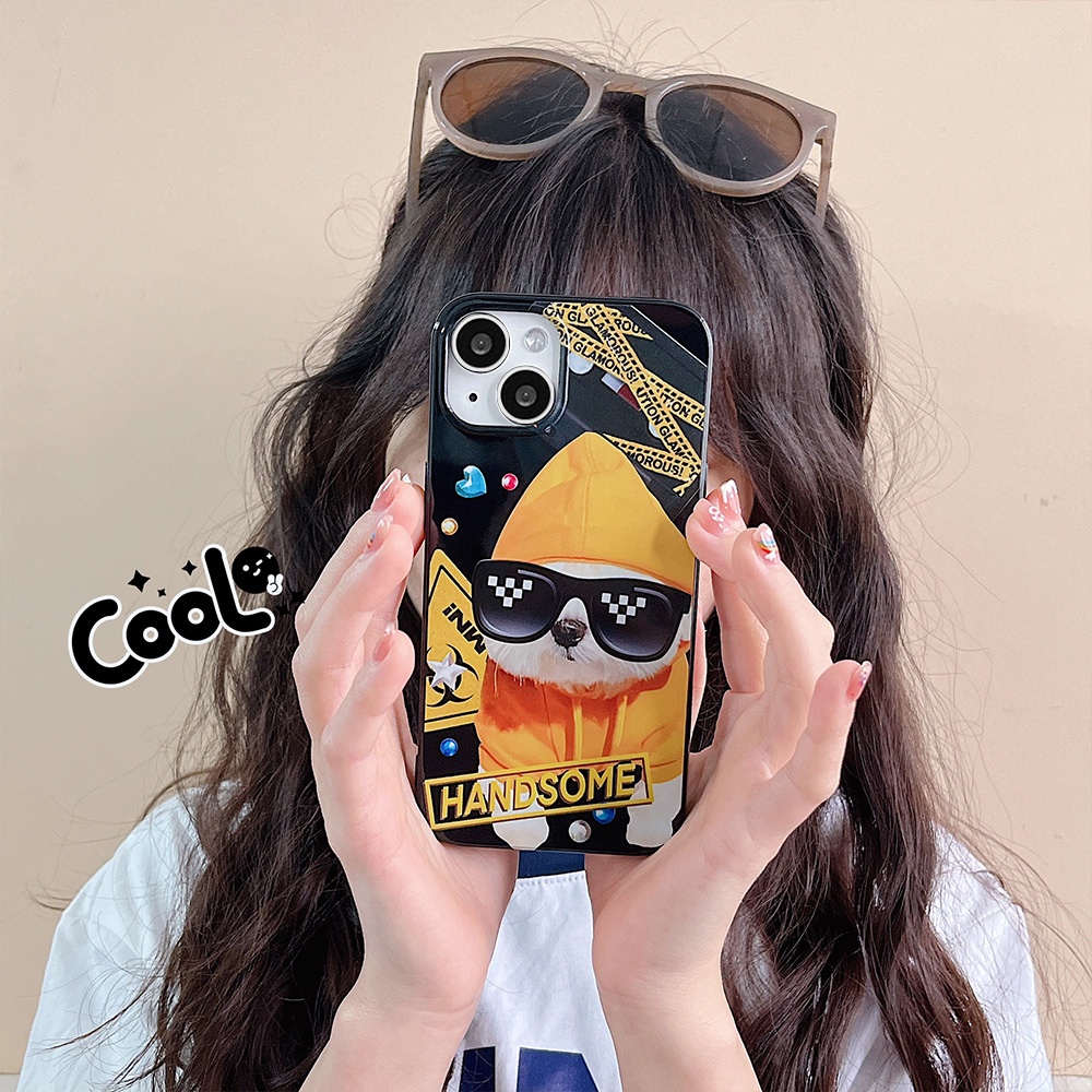 Casing IPhone Kompatibel Untuk IPhone 14 Pro Max Lucu Keren Sunglasse Kucing Iphone13 /13 Pro Ip12 /12 Pro Max Iphone11X XS XR 7 8 Plus Anti Gores Lembut TPU Belakang Sarung Handphone