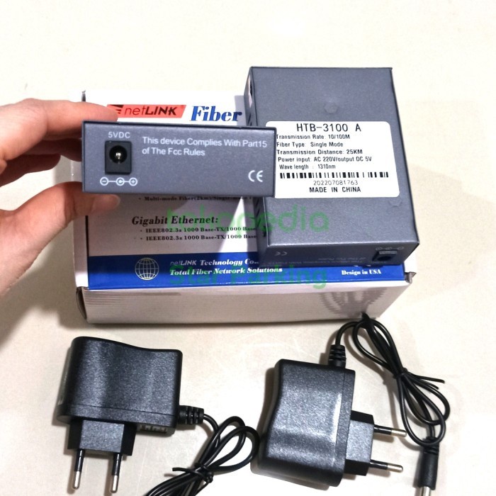 Media Converter HTB 3100 AB HT3100 25KM SC Netlink 10/100Mbps