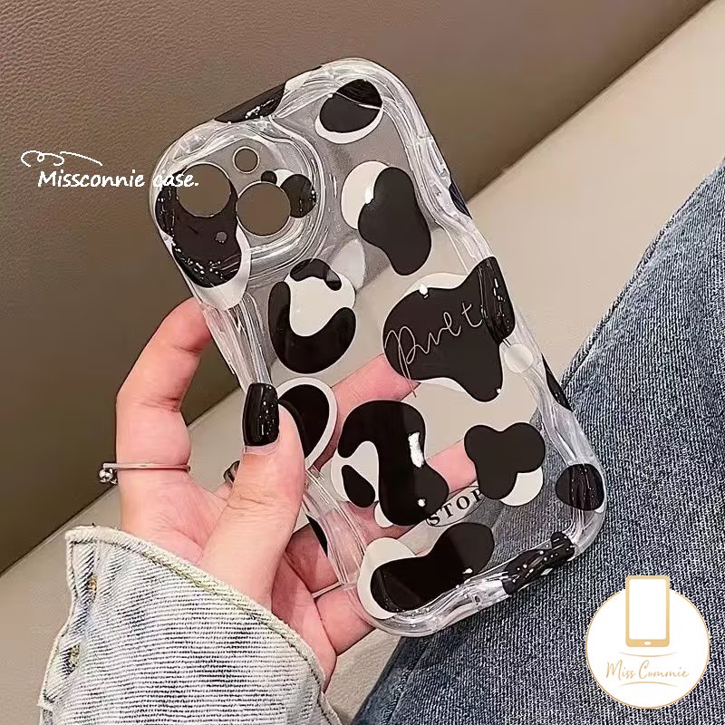 Case Untuk Realme C35 C55 C25s C33 C3 C15 C20 C25Y C53 C17 C21Y C21 C30 C11 6 5S 5i 5 7i C31 C25 C20A C12 C11 2021 3D Wavy Curved Edge Glossy Lembut Tpu Fashion Leopard Pattern Cover