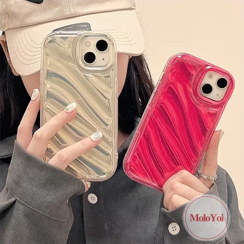 Casing Ponsel Kartu Laser Mewah Simple Mempesona Kompatibel Untuk IPhone 7Plus XR X XS Max11 12 13 14 Pro Max6 8 6S 7 Plus SE 2020 Kreatif 3D Stereo Pola Korgasi Soft Cover