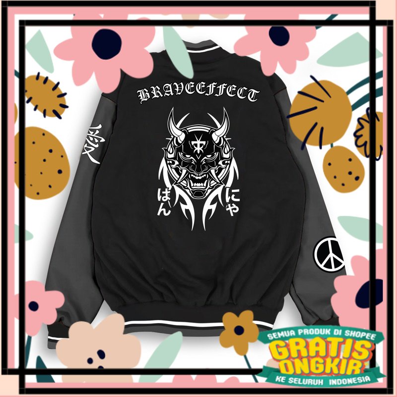 (NEW ARTICLE) BRAVE EFFECT Varsity Jacket Jaket Varsity Vintage Pria Wanita Premium High Quality Dis