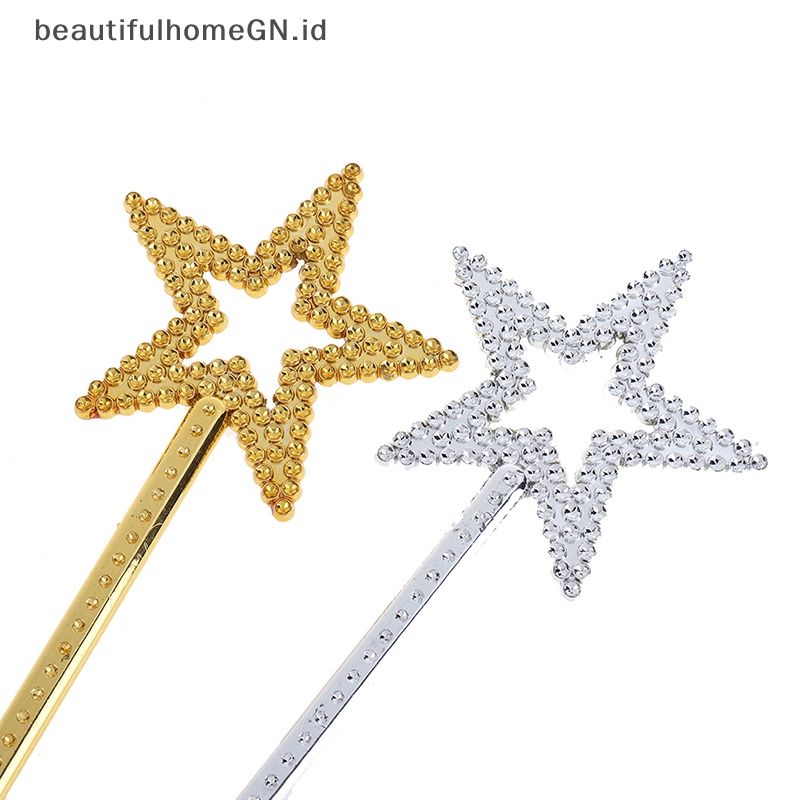 {Cantik} Fairy Stick Besar Silver Princess Tongkat Sudut Hadiah Gaun Untuk Anak Perempuan  ~