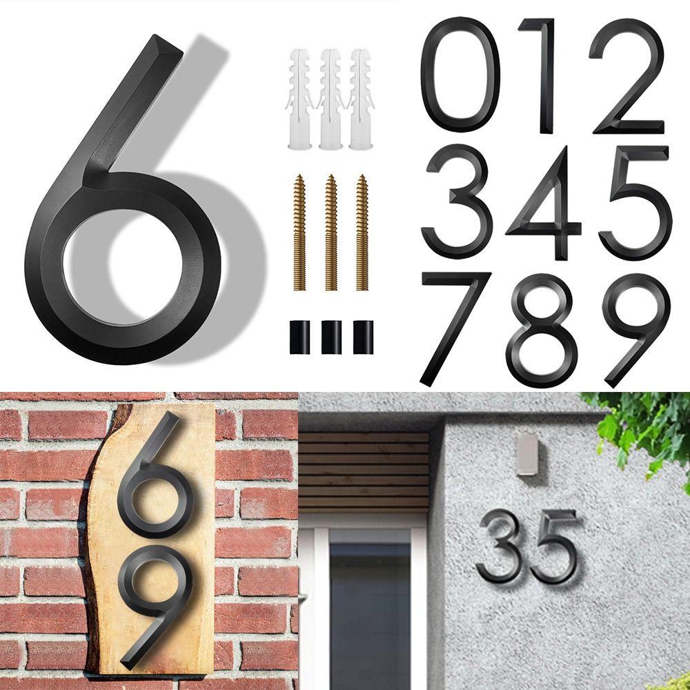 TOP 8&quot; Nomor Rumah Melayang Alfabet Kotak Surat Dekorasi911Visibilitas Signage Pintu Taman