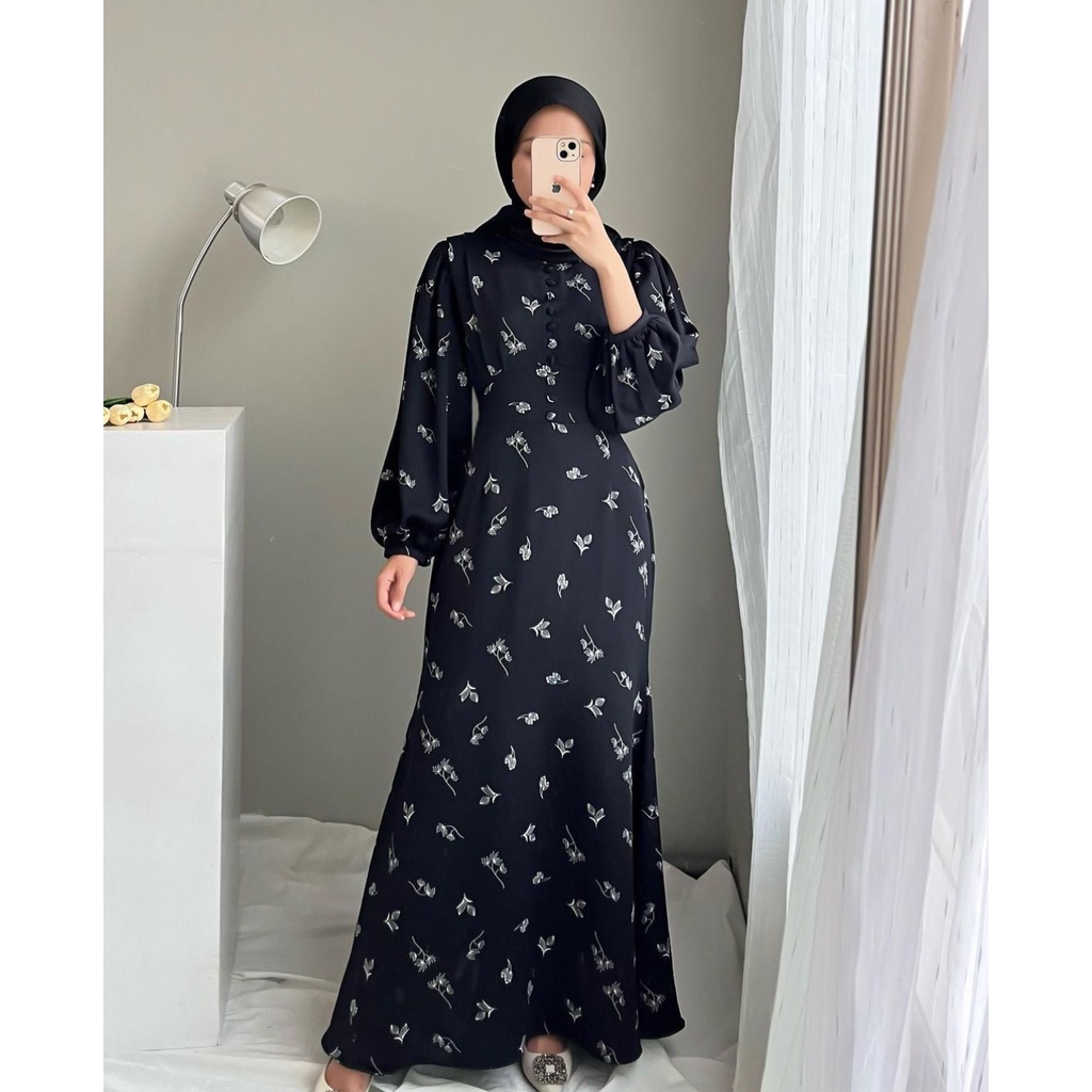 Tq88indonesia Fashion Baju Gamis Wanita  Kekinian / Adeline Maxi Shakila /  Dress Maxi / Baju Lebaran  Wanita / Gamis Terbaru / Busana keundangan  Muslimah / Daphne Dress